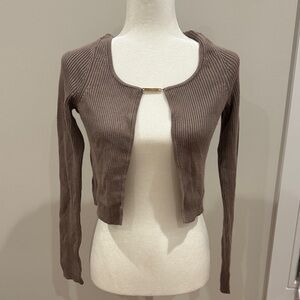 Abercrombie & Fitch Taupe Ribbed Sweater
